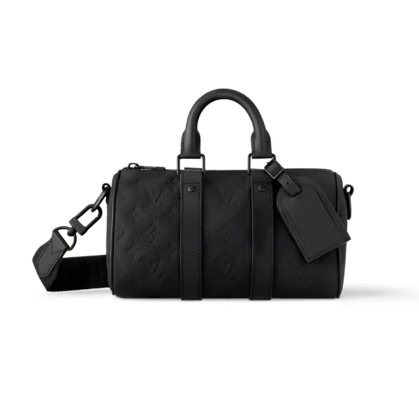 Louis Vuitton Keepall Bandoulière Bag 25cm/9.8in Black Taurillon Cowhide M20900