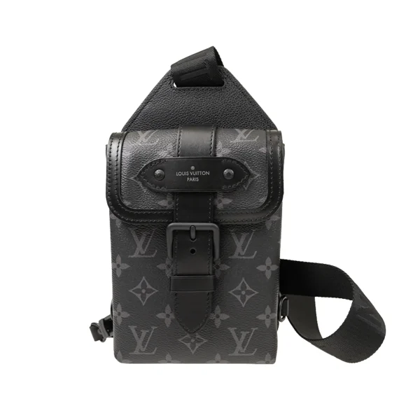 SUPERCLONE-2026-08-27T092628.779.webp Louis Vuitton Monogram Eclipse Saumur Slingbag 26cm/10.25in Black M45912