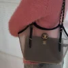 SUPERCLONE-87-90dfc74bb844.webp Chanel Small Tote Mesh, Calfskin & Gold-Tone Metal Transparent & Black 28cm/11in AS6015