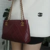 SUPERCLONE-94-29175d6df028.webp Chanel Mini Shopping Bag Sheepskin & Gold-plated Metal 25cm/9.8in Dark Red Wine AS6248