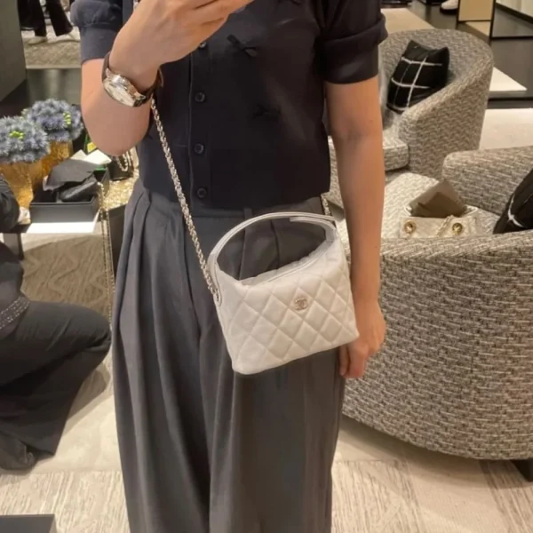 TBN3-1-1-9f1653058295.webp Chanel 25C Hobo Bag Caviar White 21cm/8.5in, Designer Handbags, Women’s Purse, luxury bags, Chanel bags