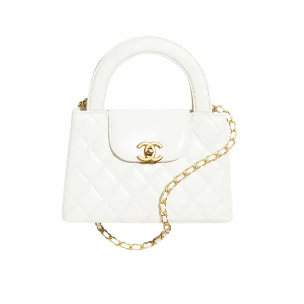Chanel Mini Shopping Bag Shiny Crumpled Calfskin White 20Cm/7.9in As4416 B15566 10601, Designer Handbags, Women’s Purse, luxury bags, Chanel bags