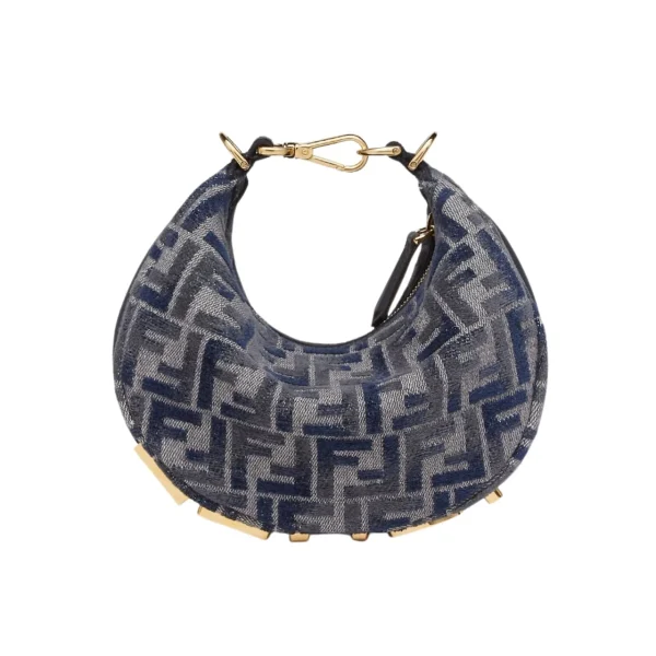 TBNB-3-22-1-afe621523a10.webp Fendi Fendigraphy Mini Blue Chenille Mini Bag 18Cm