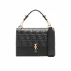 Fendi Logo Embossed Kan I Black 24Cm