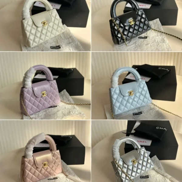 Chanel Mini Shopping Bag Shiny Crumpled Calfskin White 20Cm/7.9in As4416 B15566 10601, Designer Handbags, Women’s Purse, luxury bags, Chanel bags