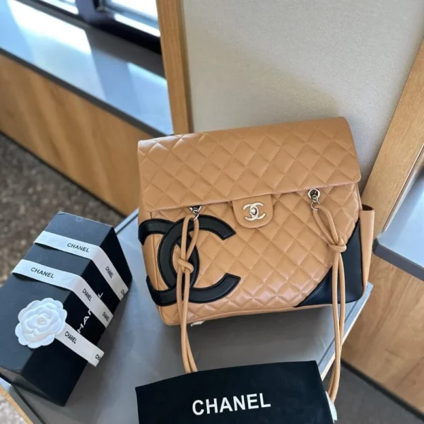 TBNB2-1-2-2cf5ced172de.webp Chanel Cambon Shopping Bag Quilted Leather In Beige And Black 36Cm, Designer Handbags, Women’s Purse, luxury bags, Chanel bags