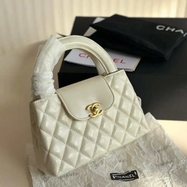Chanel Mini Shopping Bag Shiny Crumpled Calfskin White 20Cm/7.9in As4416 B15566 10601, Designer Handbags, Women’s Purse, luxury bags, Chanel bags