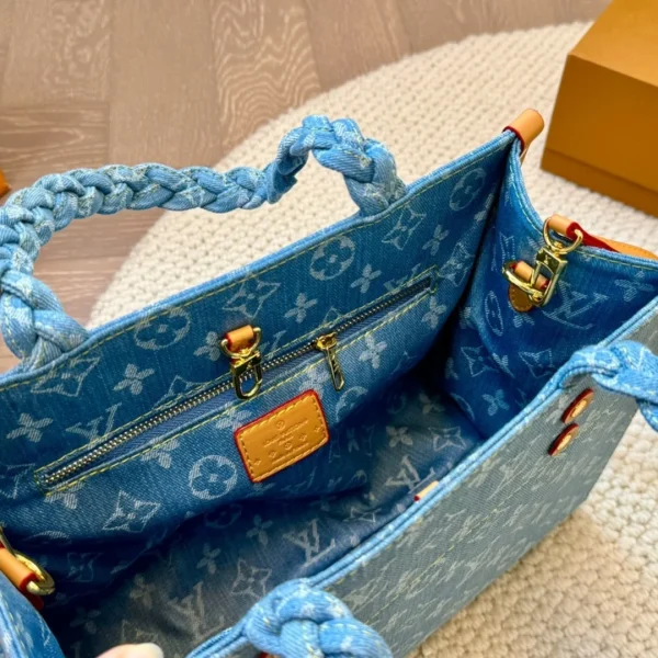 TBNB8-17-54fb740a79eb.webp Louis Vuitton Let Go Pm Monogram Sky Blue Denim 30Cm M24897, Designer Handbags, Womens Purse, luxury bags