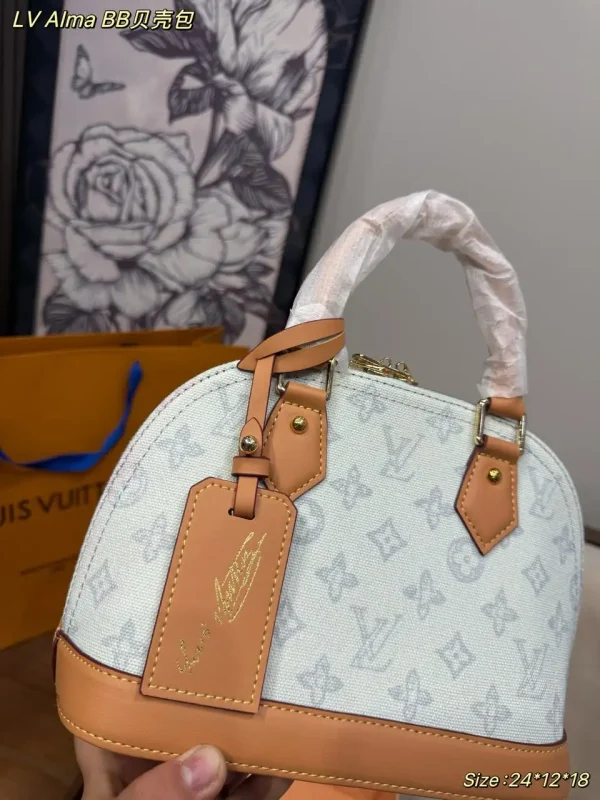Louis Vuitton Alma BB Bag Monogram Origine Bleu Courrier 23.5cm M27526