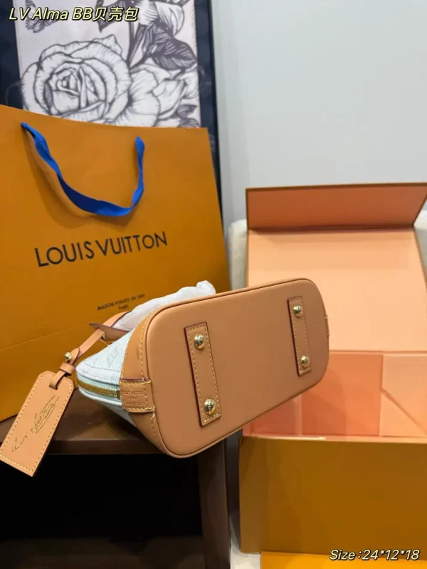 Louis Vuitton Alma BB Bag Monogram Origine Bleu Courrier 23.5cm M27526