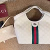Gucci Giglio Small Tote Bag 25cm/9.8in Ivory GG Canvas 860845