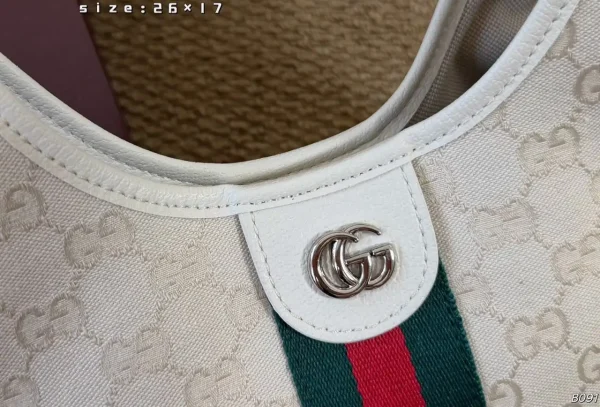Gucci Giglio Small Tote Bag 25cm/9.8in Ivory GG Canvas 860845