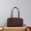 Gucci Melrose Medium Boston Bag 29cm/11.4in Dark Brown GG Canvas 875228