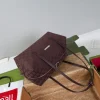 Gucci Melrose Medium Boston Bag 29cm/11.4in Dark Brown GG Canvas 875228