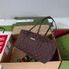 Gucci Melrose Medium Boston Bag 29cm/11.4in Dark Brown GG Canvas 875228