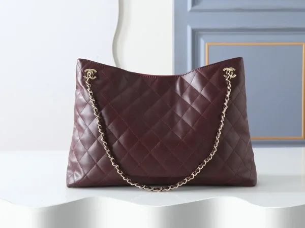 Chanel Tote Spring Summer 2026 Lambskin Burgundy 40cm/15.7in AS6241