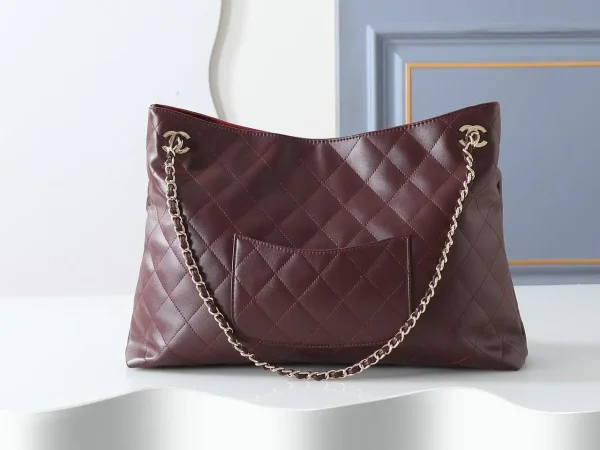 Chanel Tote Spring Summer 2026 Lambskin Burgundy 40cm/15.7in AS6241