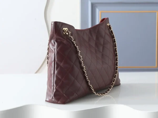 Chanel Tote Spring Summer 2026 Lambskin Burgundy 40cm/15.7in AS6241