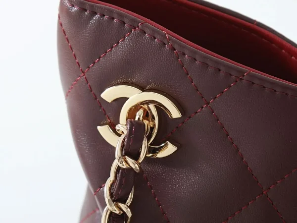Chanel Tote Spring Summer 2026 Lambskin Burgundy 40cm/15.7in AS6241