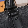 Louis Vuitton Keepall Bandoulière Bag 25cm/9.8in Black Taurillon Cowhide M20900