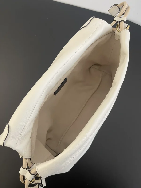 Fendi Mamma Baguette Medium Matcha White Nappa Leather Bag 26.5cm
