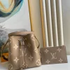 Louis Vuitton Nono Mm Bicolor Monogram Empreinte Leather Women Handbags Dove/Cream 26cm/ 10.2in, Designer Handbags, Womens Purse, luxury bags