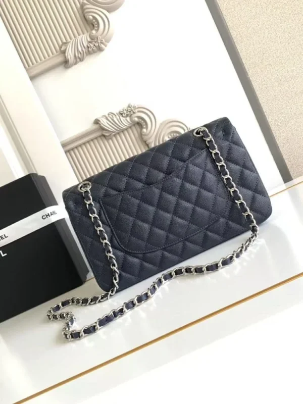 b6d3b922-f3104ee38e24.webp Chanel Classic Flap Bag 25 cm Navy Blue Silver-Tone Hardware A01112, Designer Handbag, Women’s Purse, Designer Handbags, Women’s Purse, luxury bags, Chanel bags