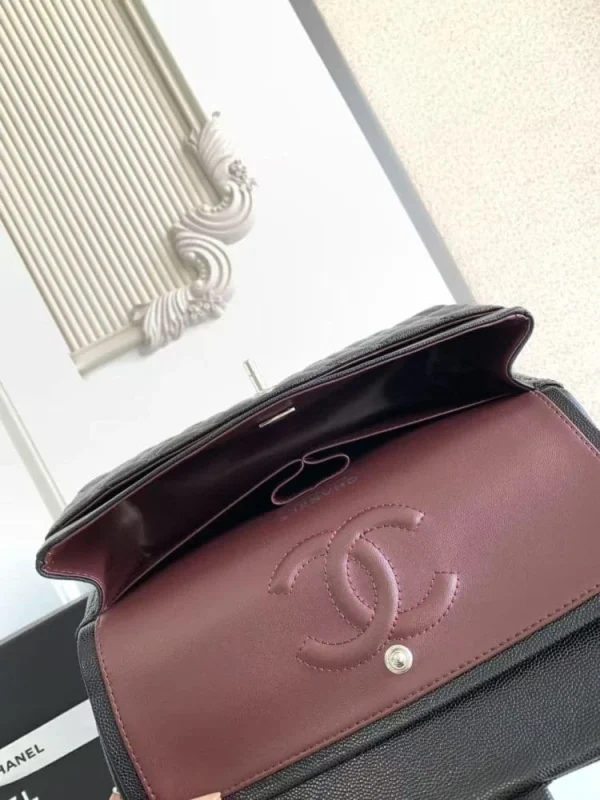 cb526994-565dfba53272.webp Chanel Classic Flap Bag 25 cm Black – Silver Tone Hardware A01112, Designer Handbags, Women’s Purse, luxury bags, Chanel bags