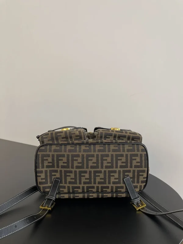 Fendi Zucca Brown Canvas Backpack 38cm