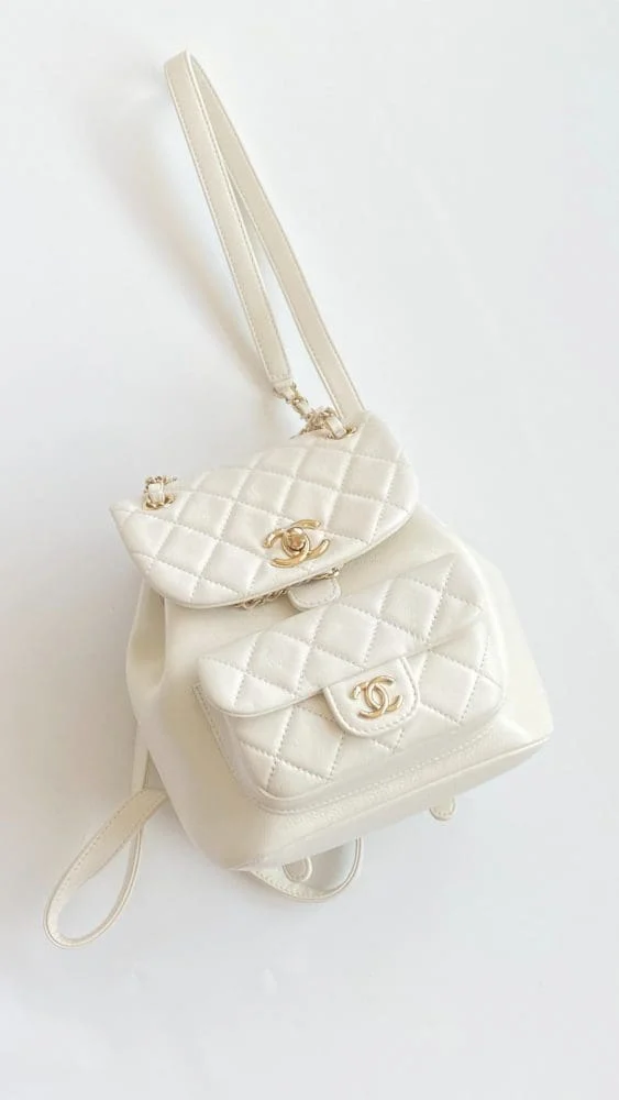 d3e12148-088d9d06f16f.webp Chanel Mini Duma Backpack White 18.5Cm/ 7.3in, Designer Handbags, Women’s Purse, luxury bags, Chanel bags