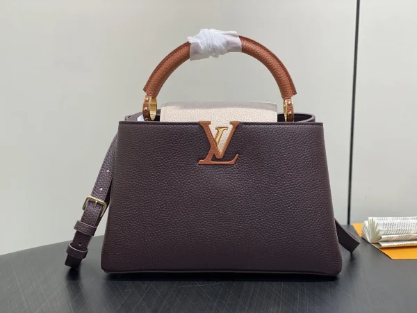 dfc910f7-50b8d3f355d8.webp Louis Vuitton Capucines MM M12952 Chocolate 31.5cm/ 12.2in, Designer Handbags, Womens Purse, luxury bags