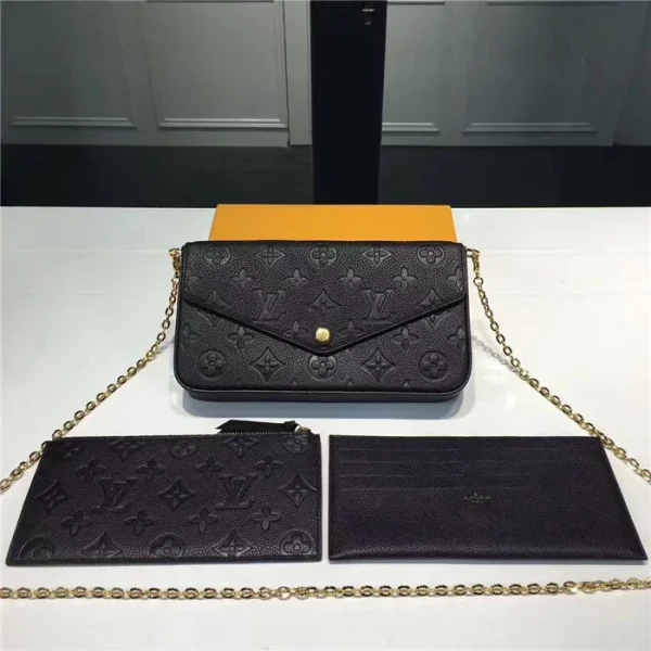 dhxmJ-860bb9f5134a.webp Louis Vuitton F Licie Pochette Black 21cm/8.3in, Designer Handbags, Womens Purse, luxury bags