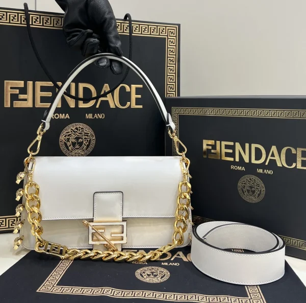 Fendace Baguette Brooch White 28cm/ 11.02in