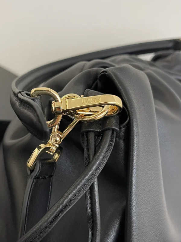 e97578b9-1-7cc3203a95a4.webp Fendi Mamma Baguette Large Black Nappa Leather Bag 31.5cm