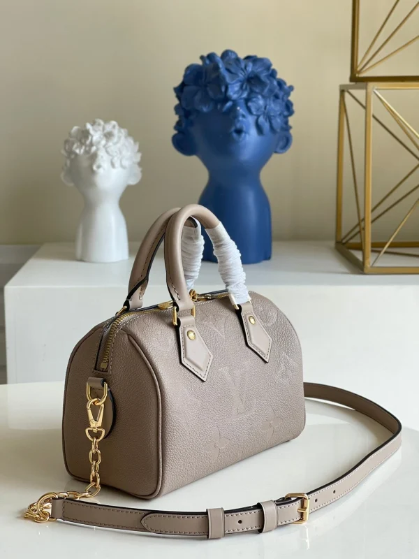 Louis Vuitton Speedy Bandoulire 25 Monogram Empreinte Tourterelle 25cm M59273, Designer Handbags, Womens Purse, luxury bags