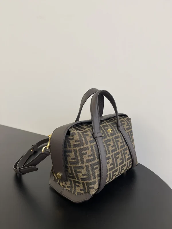 f1b6e71f-0a787635ae8c.webp Fendi Boston 365 Brown Ff Jacquard Fabric Bag 27.5 Cm