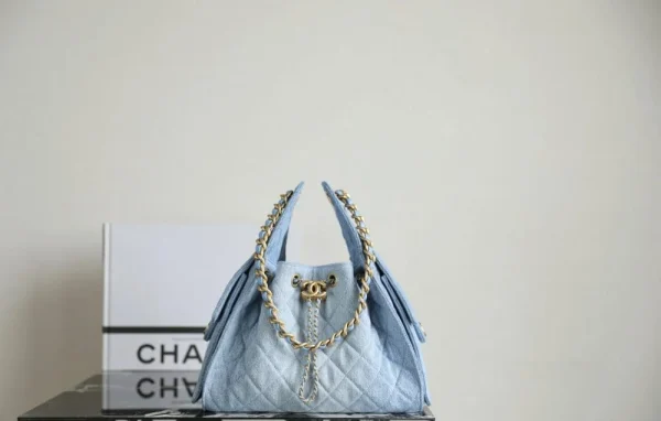 f25aa944-c0c629b26d67.webp Chanel 25 Small Handbag Crossbody Bag Blue 30cm, Designer Handbags, Women’s Purse, luxury bags, Chanel bags