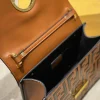 Fendi Ff Logo Bottom Brown Bag 22Cm