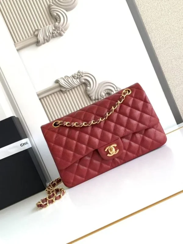 f894737b-feeb9999a7e8.webp Chanel Classic Flap Bag 25 cm Red Gold-Tone Hardware A01112, Designer Handbag, Women’s Purse, Designer Handbags, Women’s Purse, luxury bags, Chanel bags