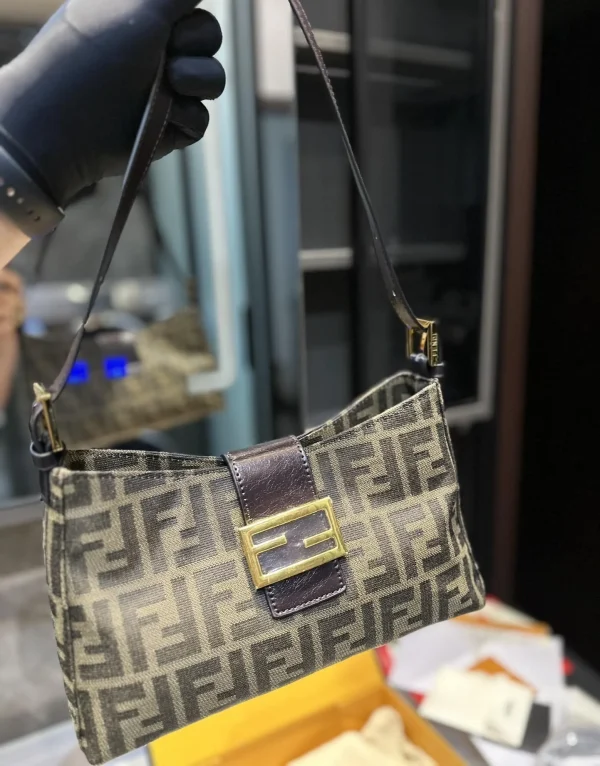fdb03-e4ce5c397fe7.webp Fendi Zucca Handbag Brown 24Cm