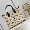 ff718085-0d90881c331e.webp Louis Vuitton Onthego MM Tote Monogram Cream Beige Black 35cm, Designer Handbags, Womens Purse, luxury bags