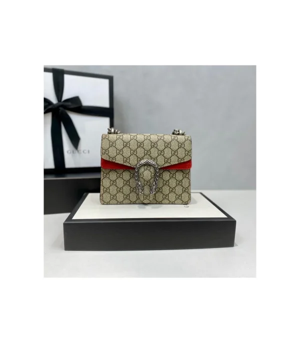 Gucci Dionysus GG Supreme Mini Bag Red 20cm