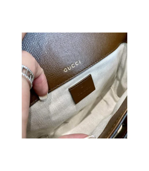 Gucci Horsebit 1955 Mini Bag in GG Supreme Brown