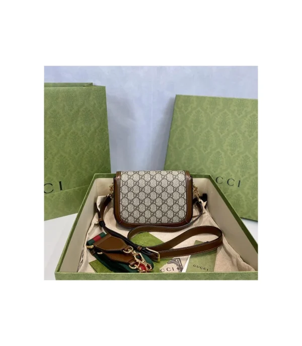 Gucci Horsebit 1955 Mini Bag in GG Supreme Brown