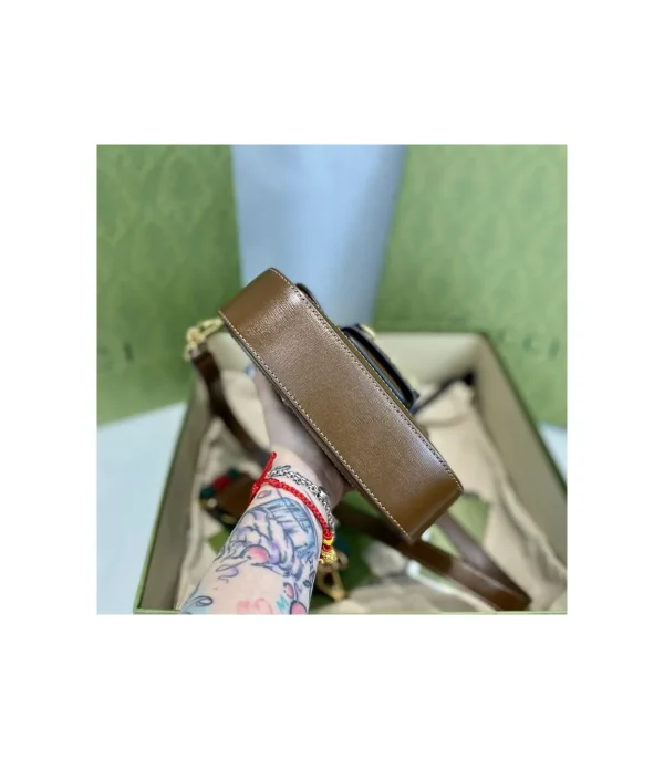 Gucci Horsebit 1955 Mini Bag in GG Supreme Brown