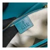 Gucci Horsebit 1955 Small Shoulder Bag Blue and Green Leather