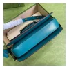 Gucci Horsebit 1955 Small Shoulder Bag Blue and Green Leather