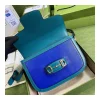 Gucci Horsebit 1955 Small Shoulder Bag Blue and Green Leather