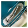Gucci Horsebit 1955 Small Shoulder Bag Blue and Green Leather