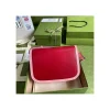Gucci Horsebit 1955 Small Shoulder Bag Red and Pink Leather